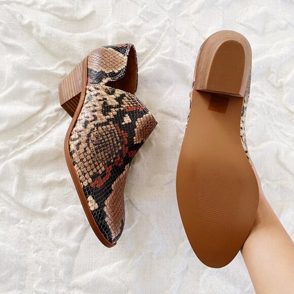 Madewell The Gloria Shoe Boot in Snake Embossed Leather Size 8.5 New - Picture 9 of 11